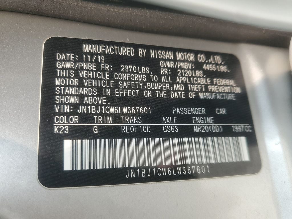 2020 Nissan Rogue Sport S